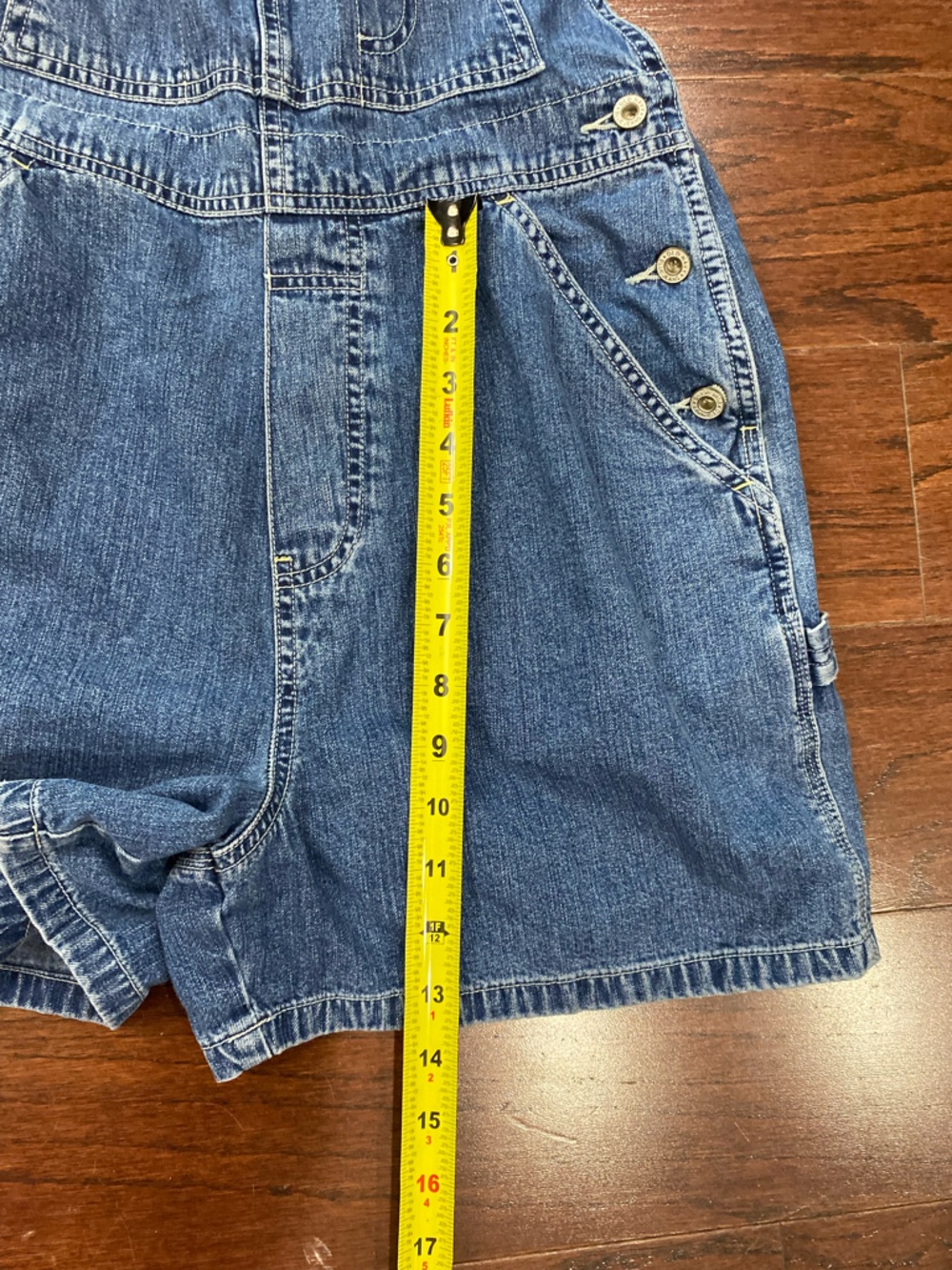 Vintage Old Navy Blue Denim Women’s Short Overalls - Picture 4 of 8